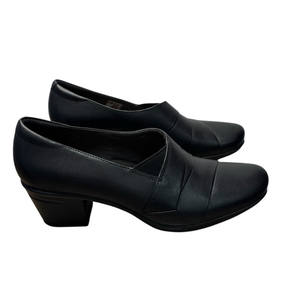 Clarks Collection Black Emslie Warbler Heeled Shoe - size 12 - Picture 4 of 10